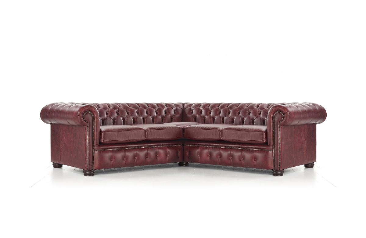 Chesterfield Corner Sofa Leather Corner Couch