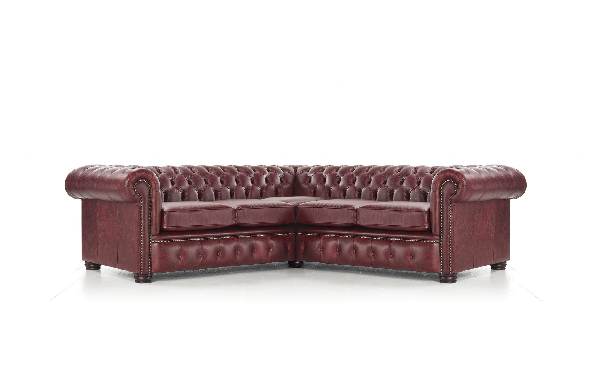 Chesterfield Corner Sofa Leather Corner Couch