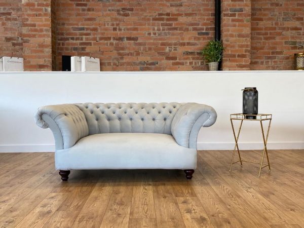 Bespoke Wally Small Sofa - Extra Deep - Plush Silver Velvet